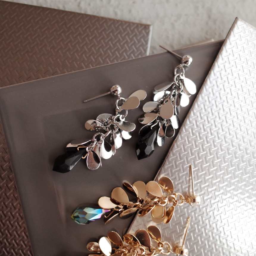 NO.75 Bullet Glass Kangkalan Stone Post Earrings S