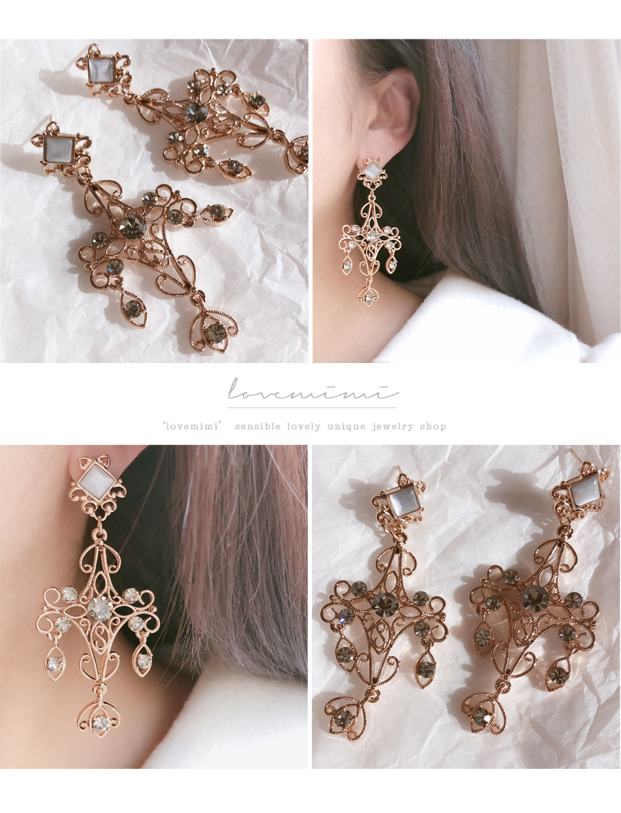 Cross lace bold drop earrings earrings antique god