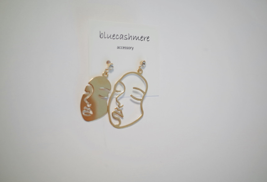 Face earrings Retro look Vintage mood Brilliant bl