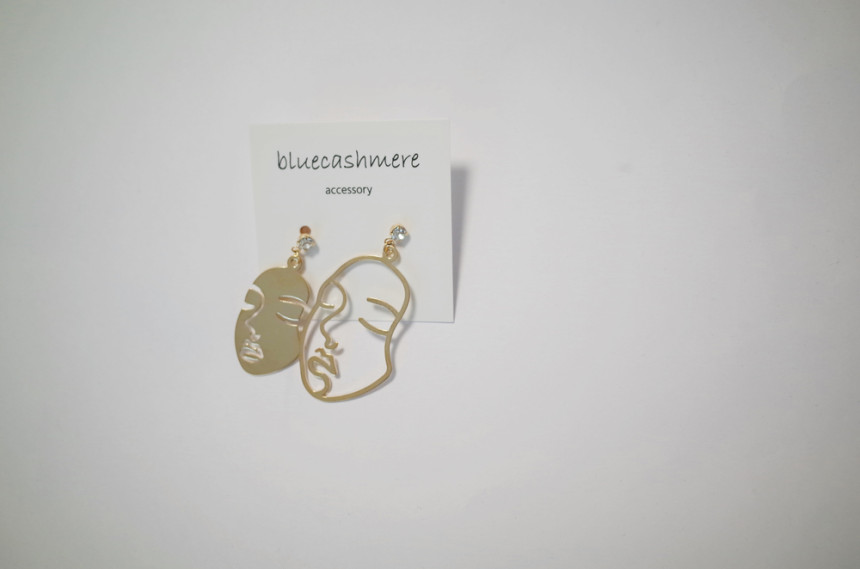 Face earrings Retro look Vintage mood Brilliant bl