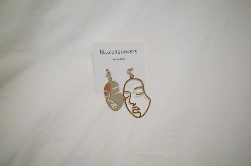 Face earrings Retro look Vintage mood Brilliant bl