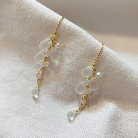 In Grapefive Beads Drop Earrings Contemporary Styl