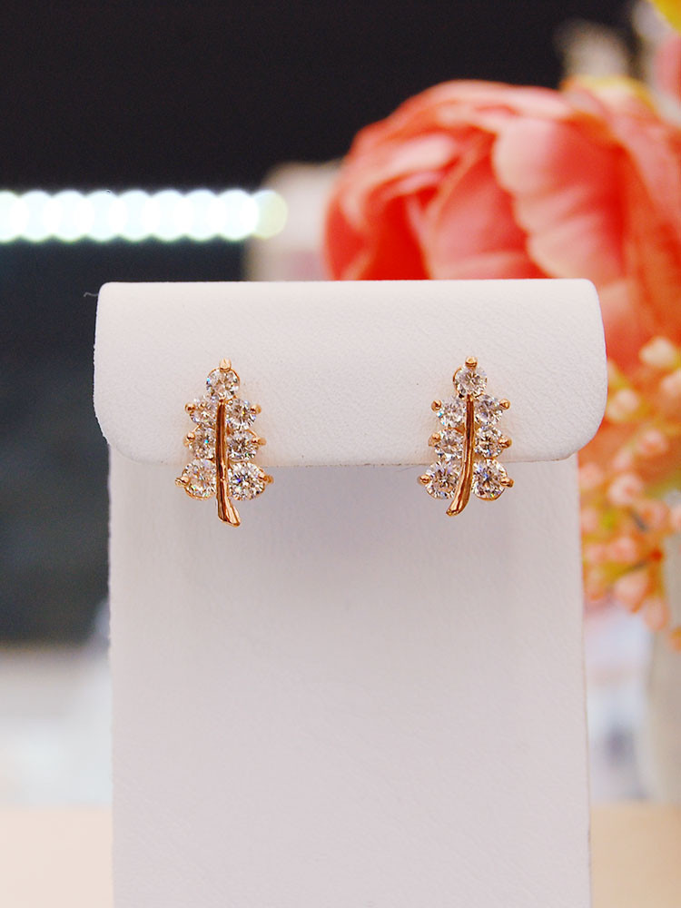 Toe Leaf Earrings tw-0020052 Jelly Atmosphere Offi