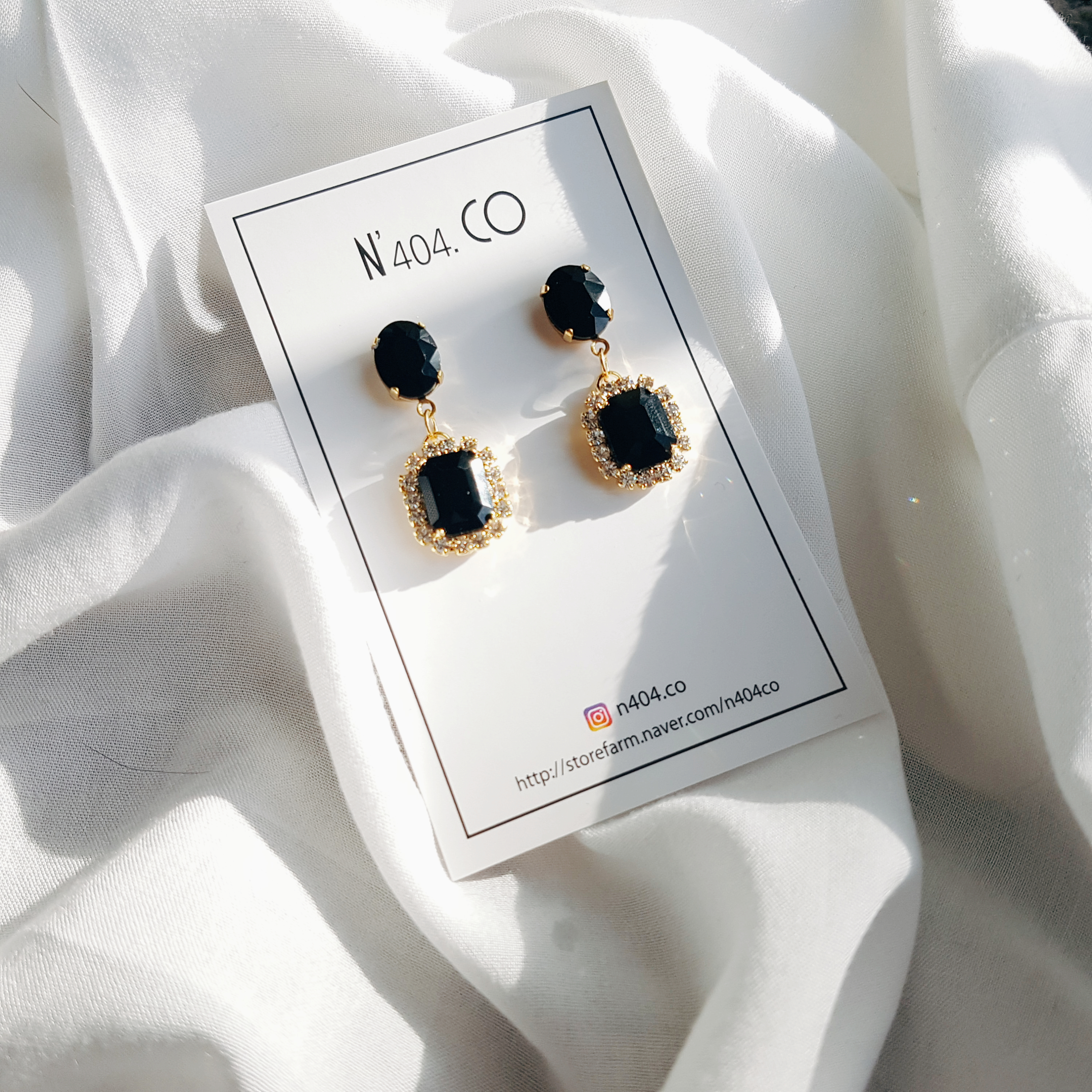 Drop Black Cubic Bling Earrings Diamond Earrings F