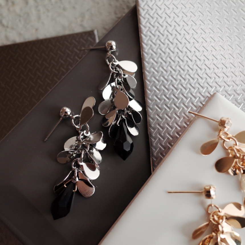 NO.75 Bullet Glass Kangkalan Stone Post Earrings S