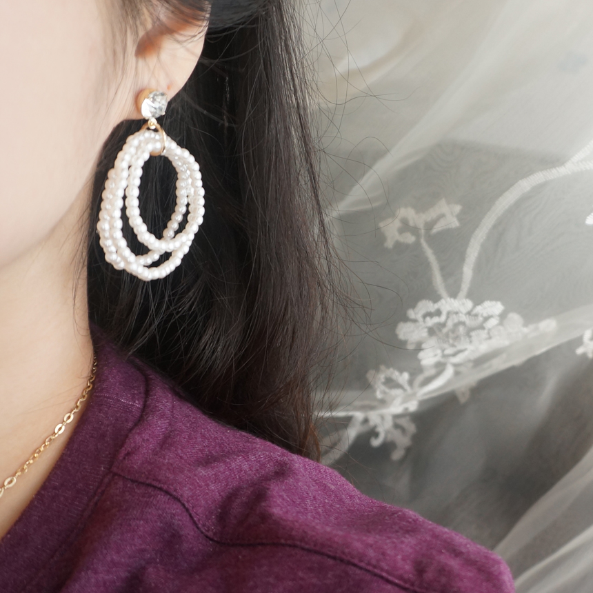 Specials Vintage Flower Cubic Pearl Tassel Heart D