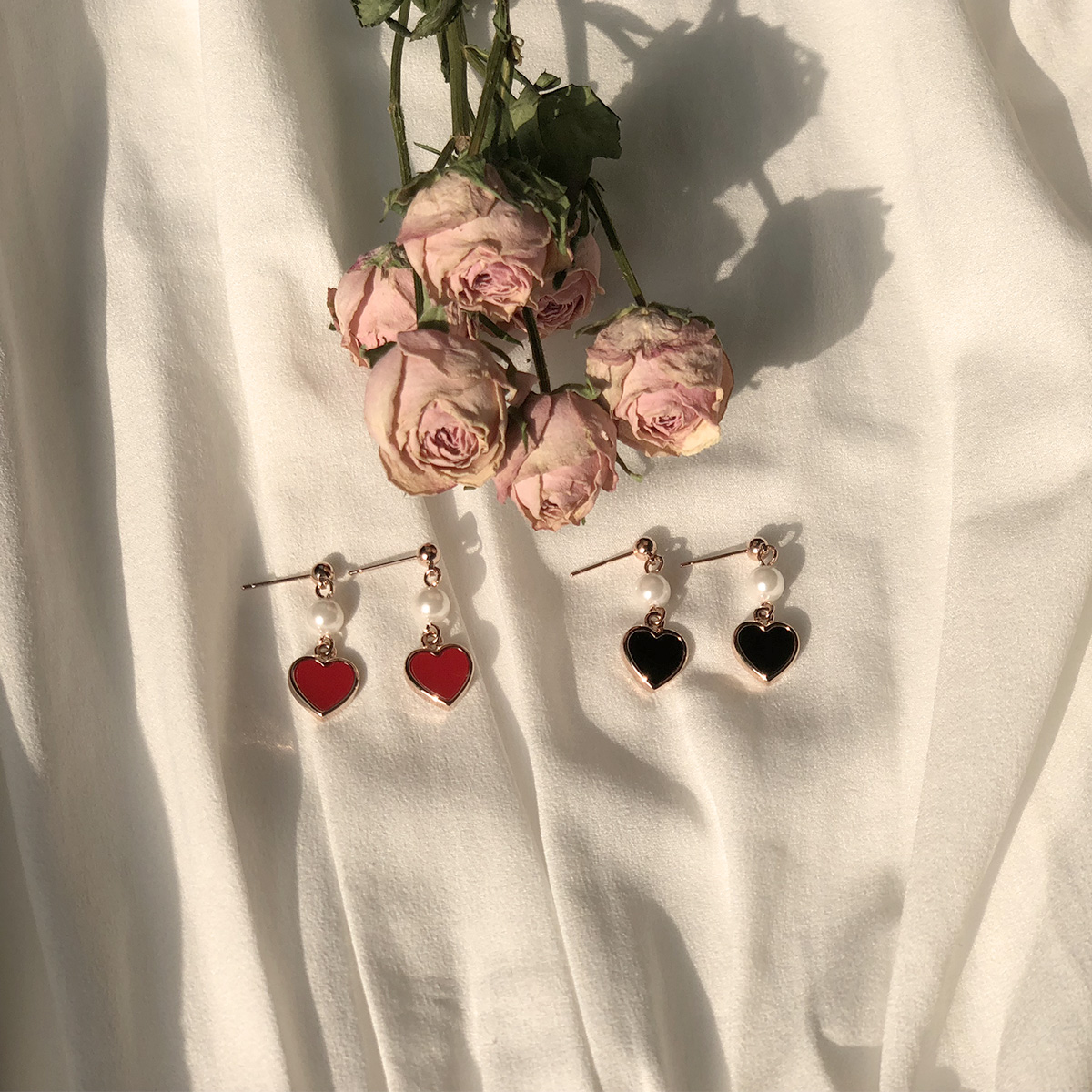 Free Shipping Heart Ring Pomade Cubic 7 pearl earr