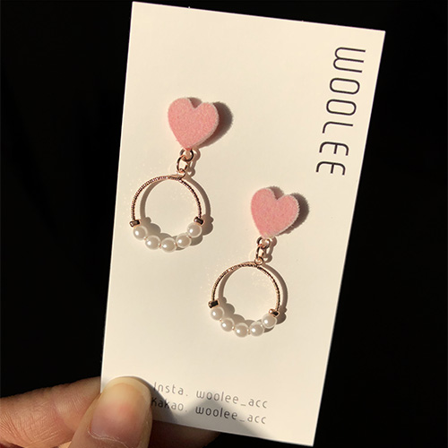 Free Shipping Heart Ring Pomade Cubic 7 pearl earr