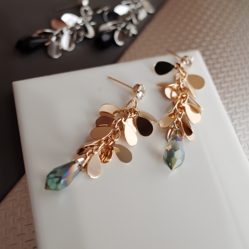 NO.75 Bullet Glass Kangkalan Stone Post Earrings S