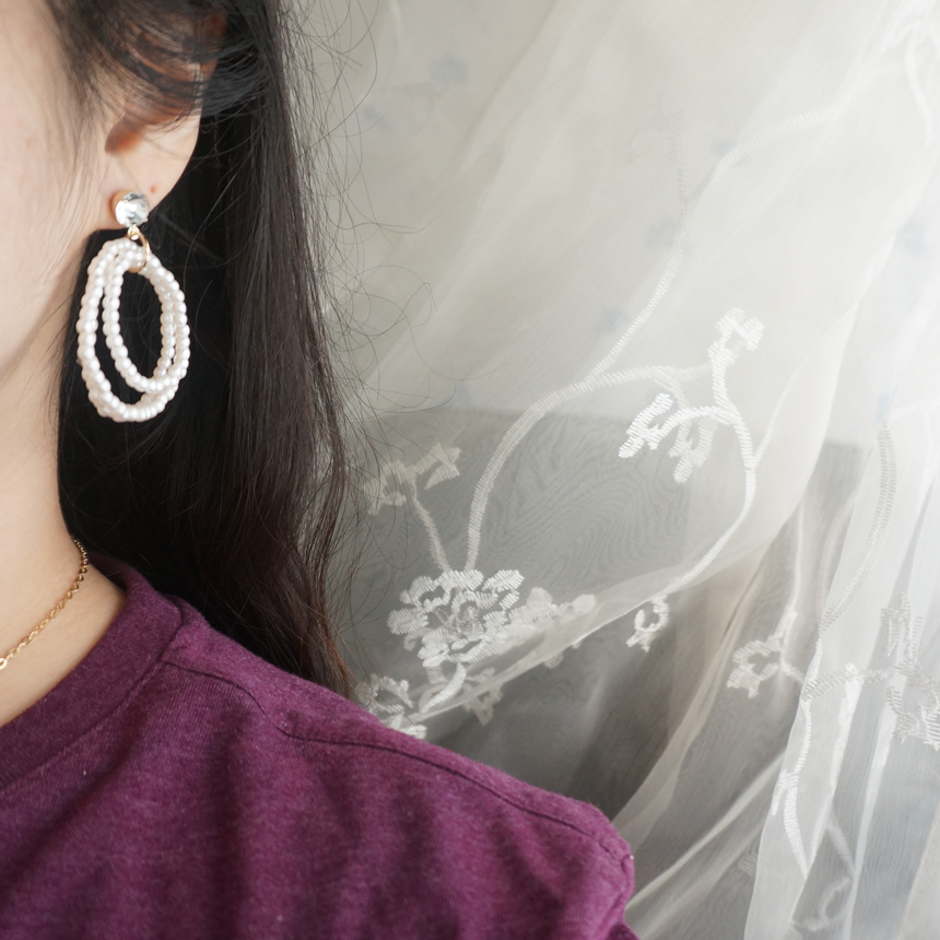 Specials Vintage Flower Cubic Pearl Tassel Heart D