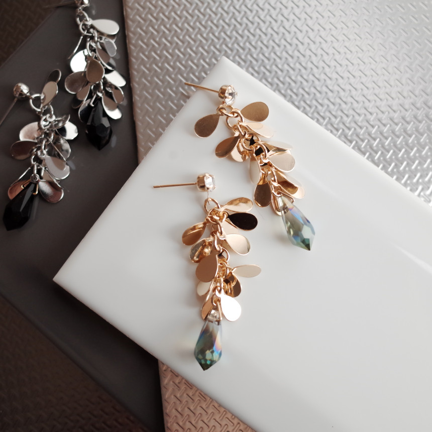 NO.75 Bullet Glass Kangkalan Stone Post Earrings S