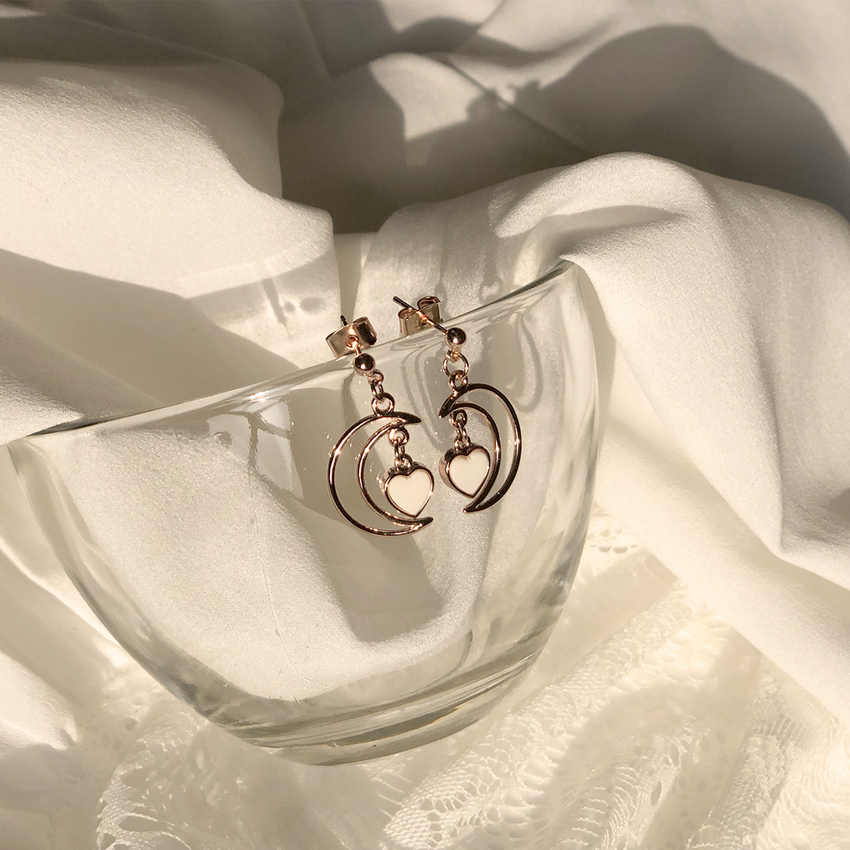 Free Shipping Heart Ring Pomade Cubic 7 pearl earr