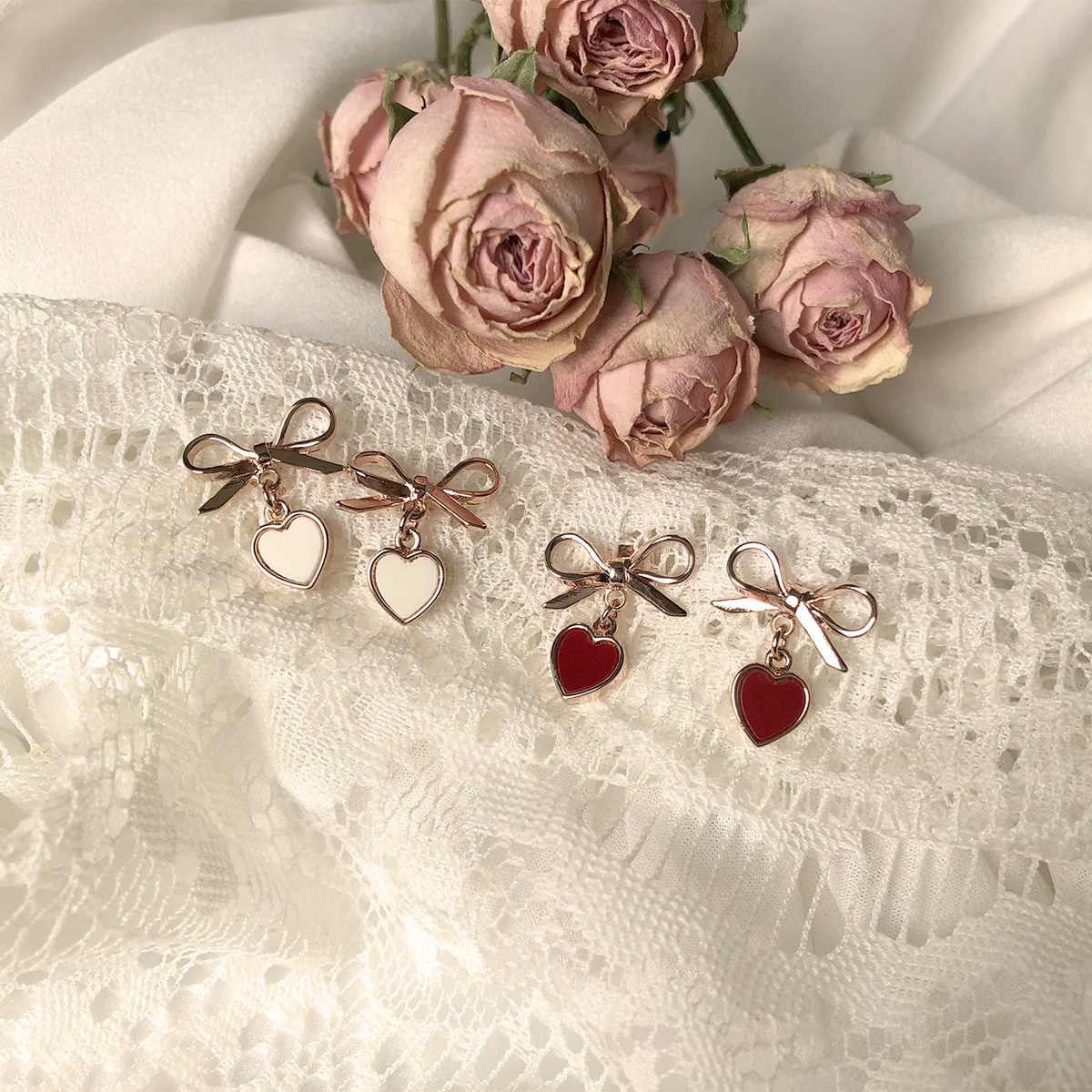 Free Shipping Heart Ring Pomade Cubic 7 pearl earr