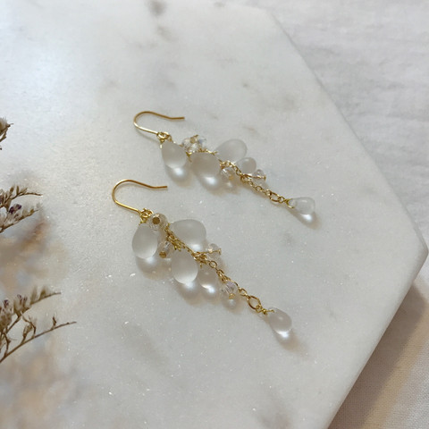 In Grapefive Beads Drop Earrings Contemporary Styl