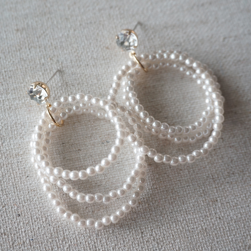 Specials Vintage Flower Cubic Pearl Tassel Heart D