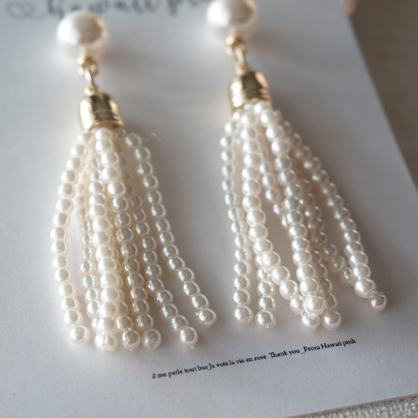 Specials Vintage Flower Cubic Pearl Tassel Heart D