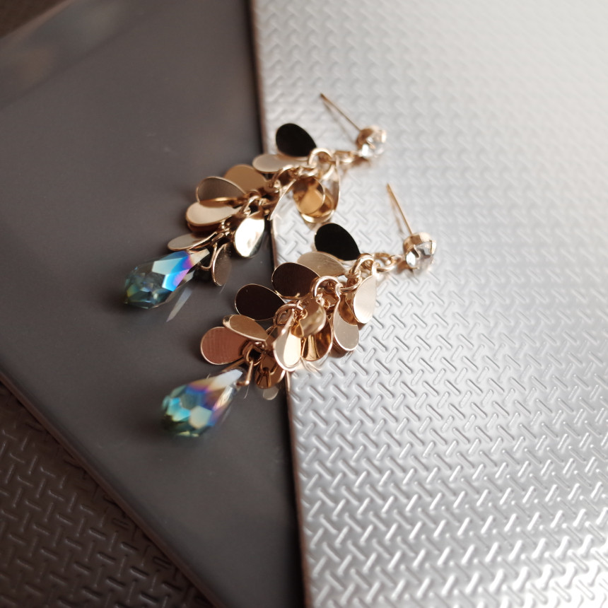 NO.75 Bullet Glass Kangkalan Stone Post Earrings S