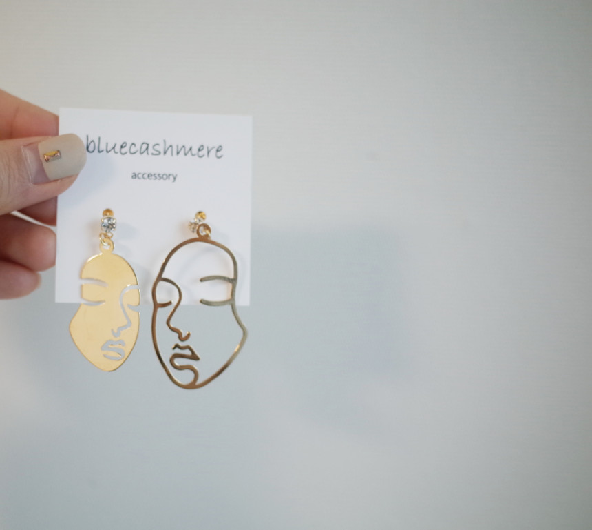 Face earrings Retro look Vintage mood Brilliant bl