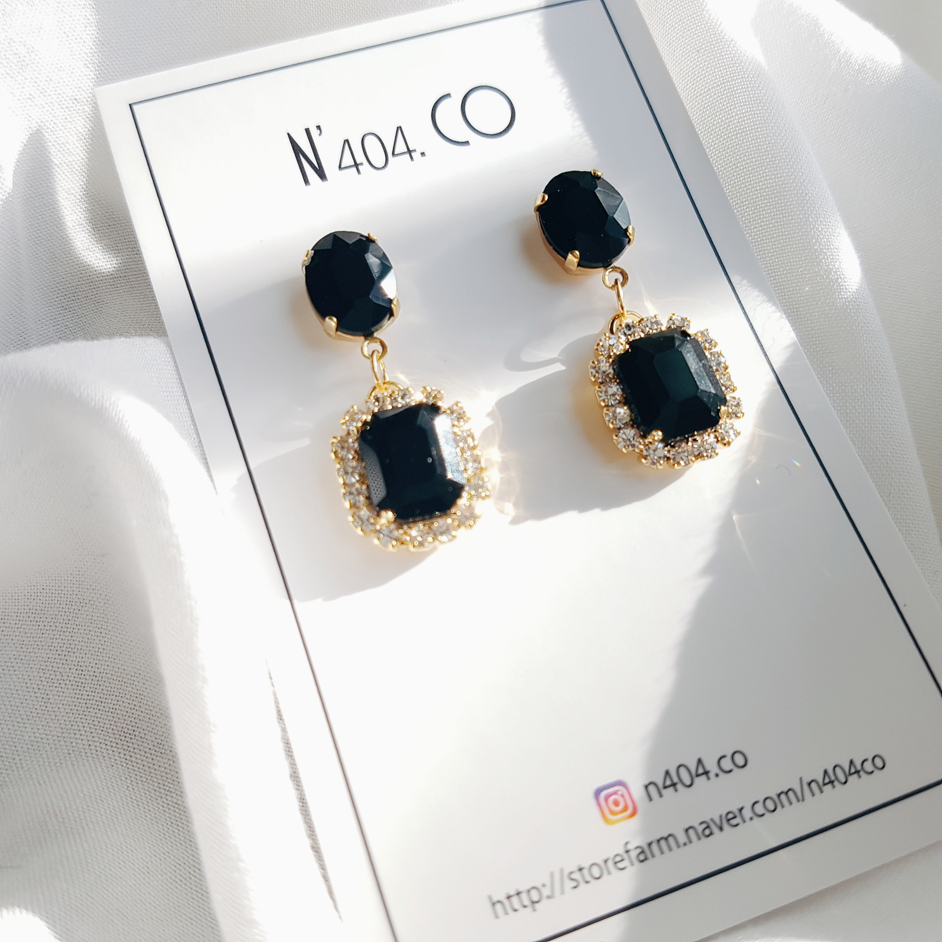 Drop Black Cubic Bling Earrings Diamond Earrings F