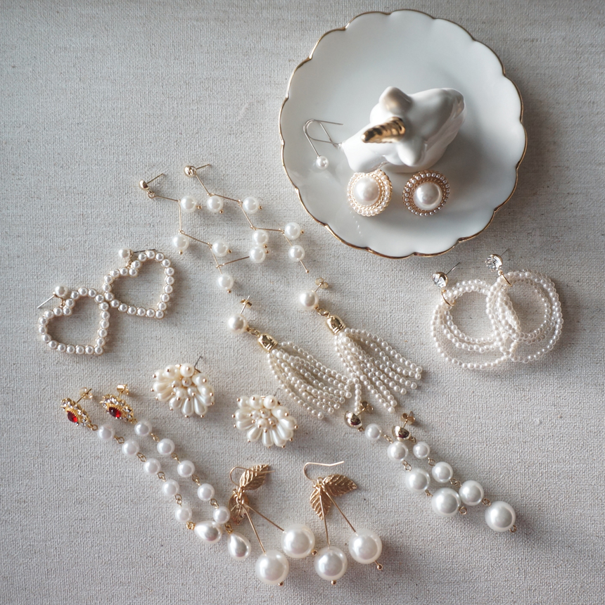 Specials Vintage Flower Cubic Pearl Tassel Heart D