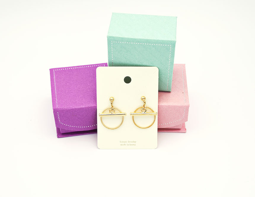 Double Dee Simple Ring Pipe Drop Earrings Earcraft