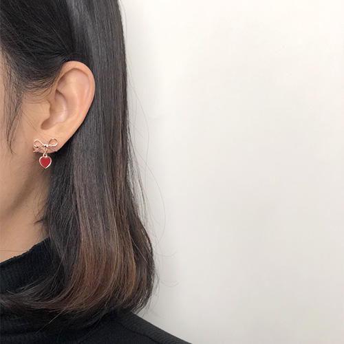 Free Shipping Heart Ring Pomade Cubic 7 pearl earr
