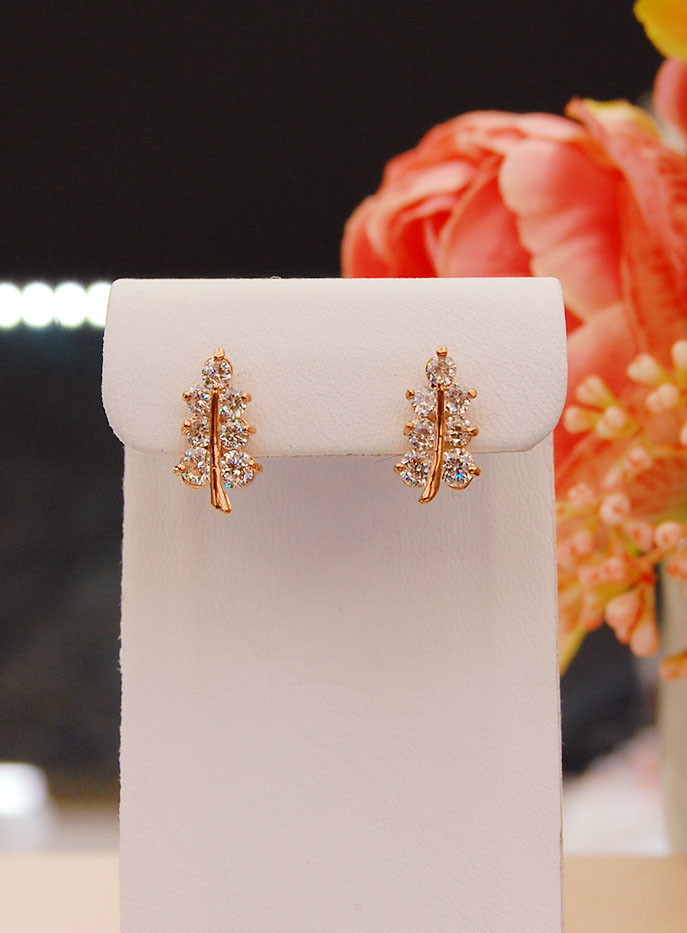 Toe Leaf Earrings tw-0020052 Jelly Atmosphere Offi