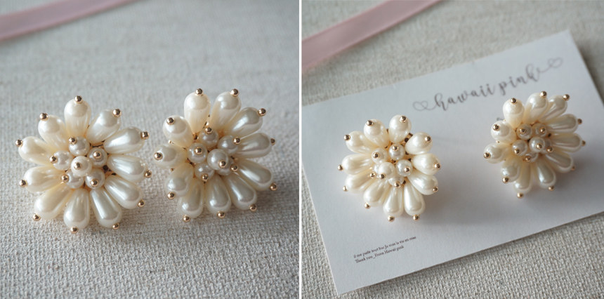 Specials Vintage Flower Cubic Pearl Tassel Heart D