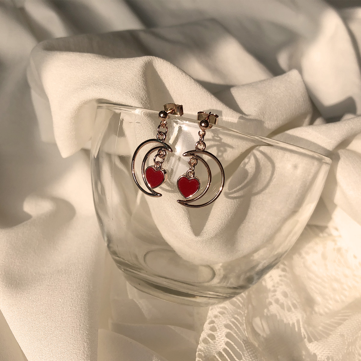 Free Shipping Heart Ring Pomade Cubic 7 pearl earr