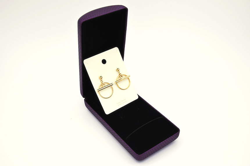 Double Dee Simple Ring Pipe Drop Earrings Earcraft