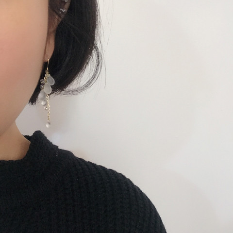 In Grapefive Beads Drop Earrings Contemporary Styl