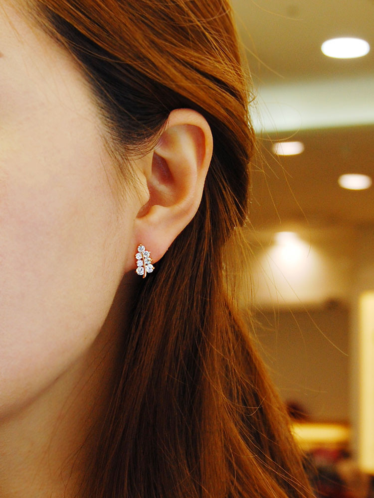 Toe Leaf Earrings tw-0020052 Jelly Atmosphere Offi