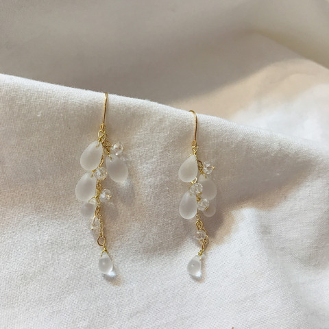 In Grapefive Beads Drop Earrings Contemporary Styl