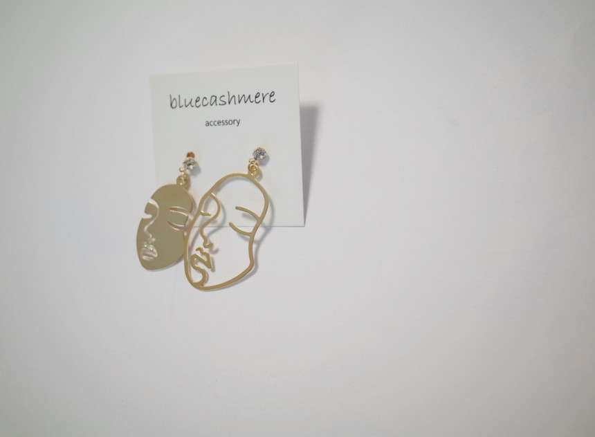 Face earrings Retro look Vintage mood Brilliant bl