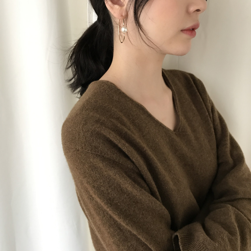 Sui pearl gold ring earrings Daily coordinator fas