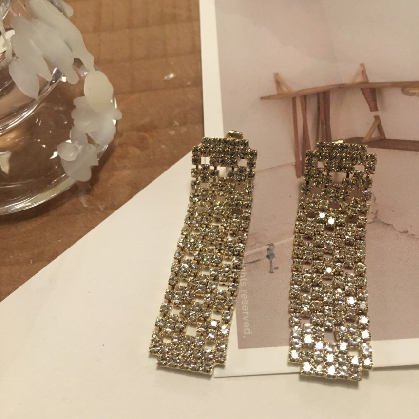 Dris Cubic Drop Earrings Sik Modern Design Wedding