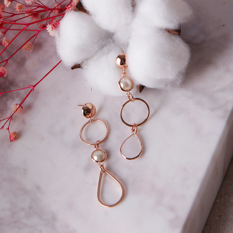 Attractive drop drop crystal earrings elegant jewe