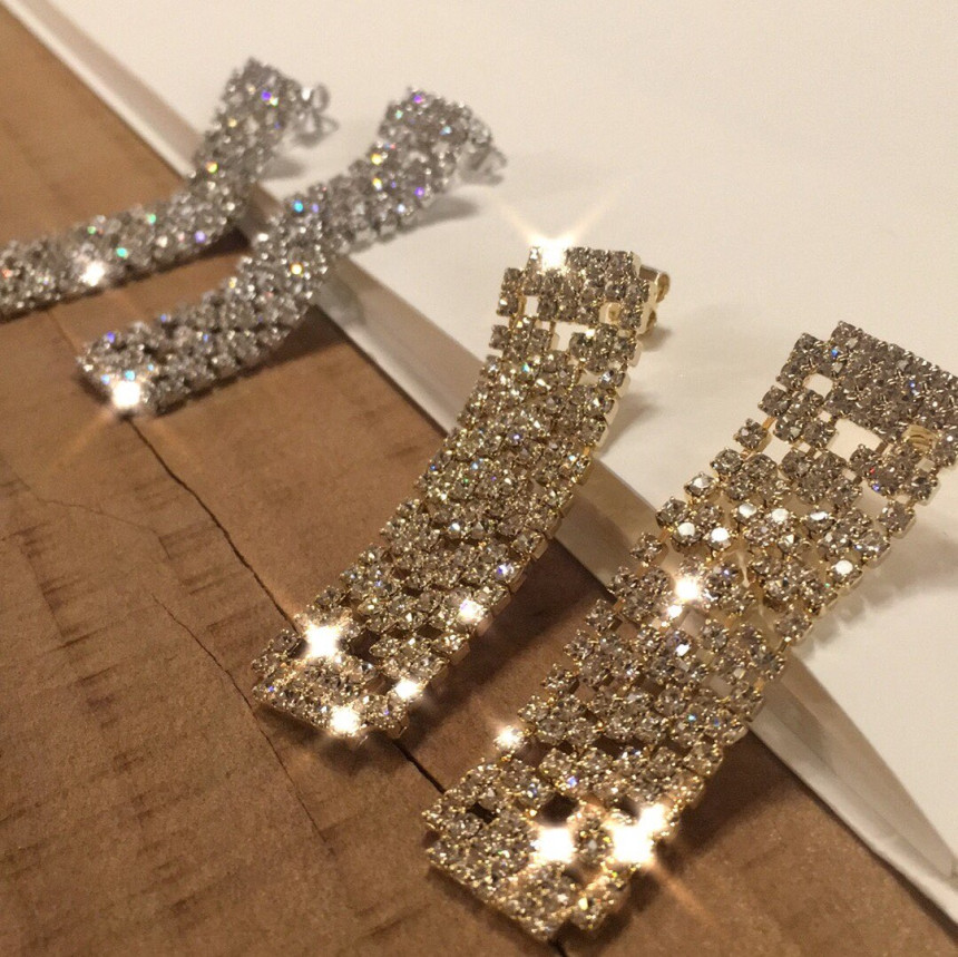 Dris Cubic Drop Earrings Sik Modern Design Wedding