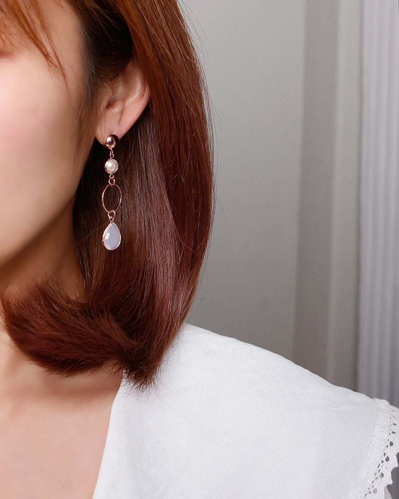 Attractive drop drop crystal earrings elegant jewe