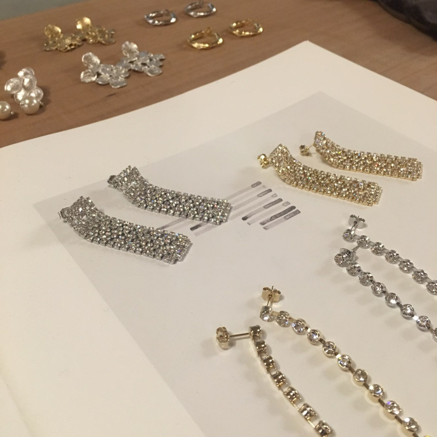 Dris Cubic Drop Earrings Sik Modern Design Wedding