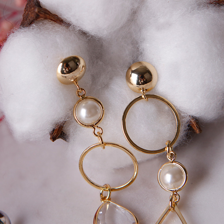 Attractive drop drop crystal earrings elegant jewe