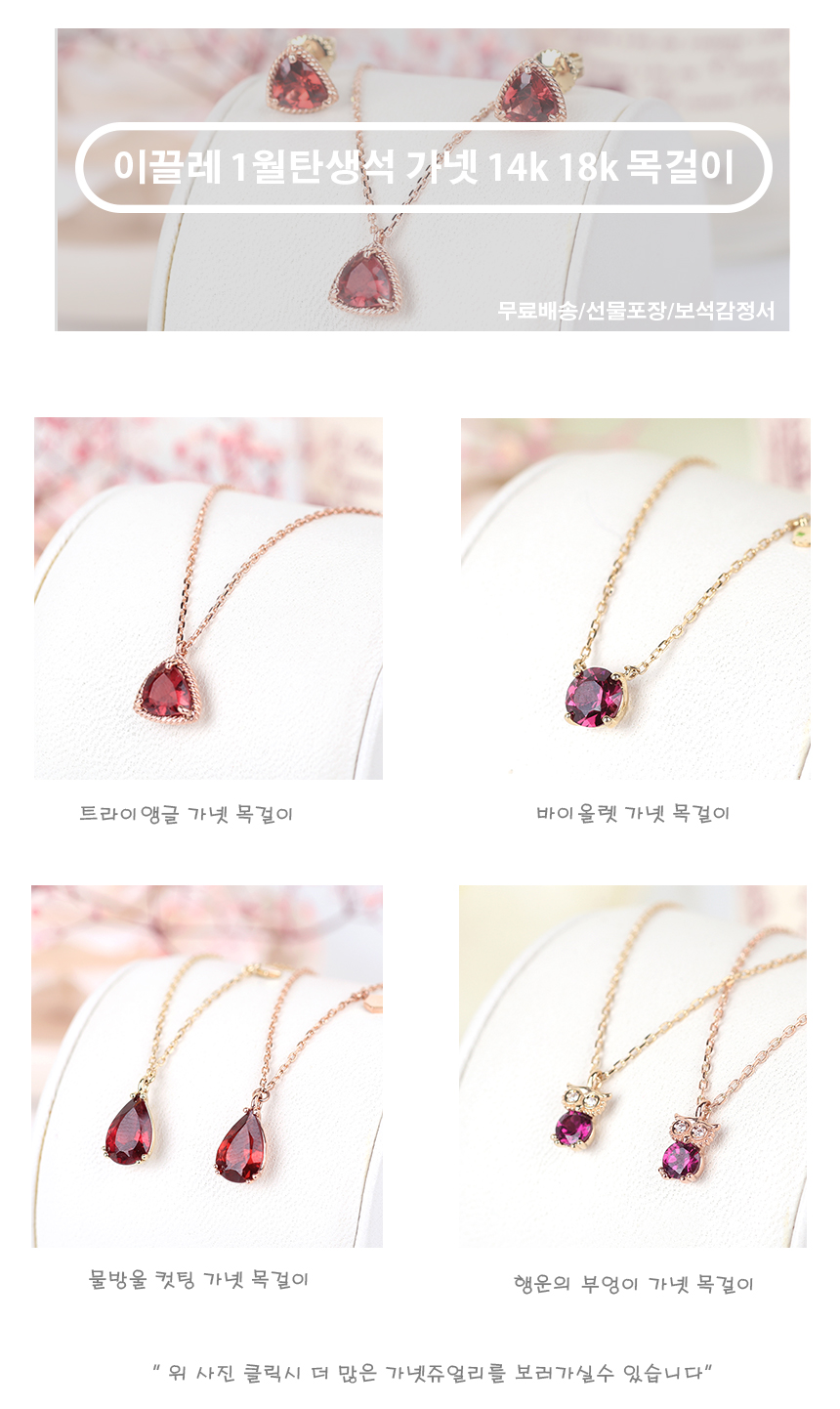January Birthstone Lucky Owl Garnet Necklace Wife 