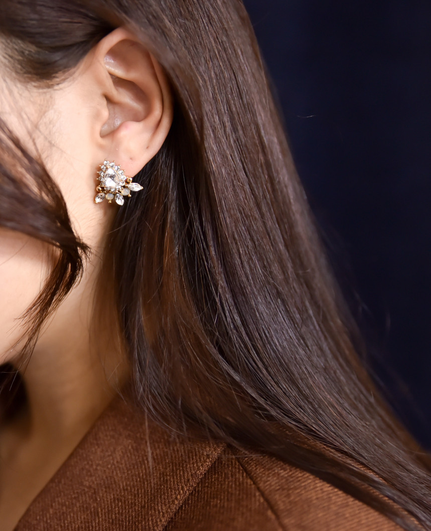 Chou Weddings Machi Bling Stone Silver Earrings St