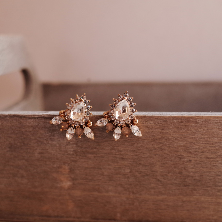 Chou Weddings Machi Bling Stone Silver Earrings St