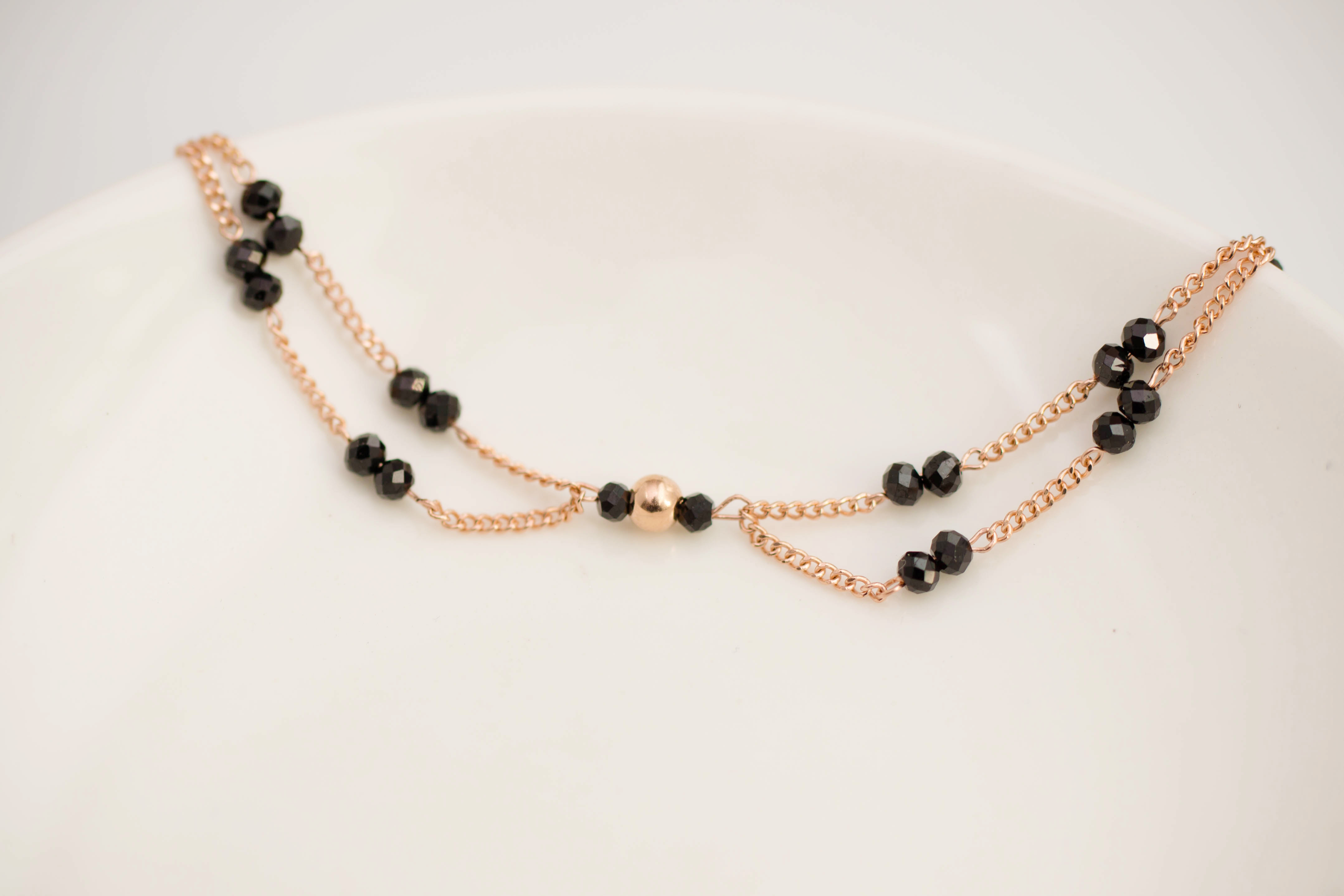 Bridge Black Spinel Necklace 14k Choker 14K Girl C