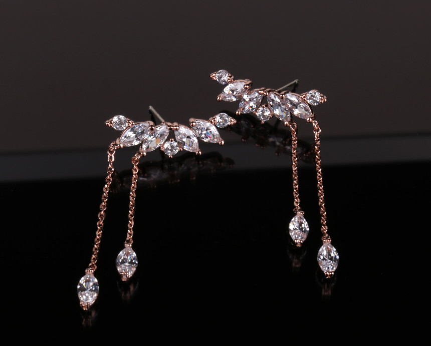 Volare Angel Wing Drop Earrings SPE336 Stylish gif