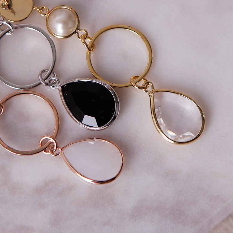 Attractive drop drop crystal earrings elegant jewe