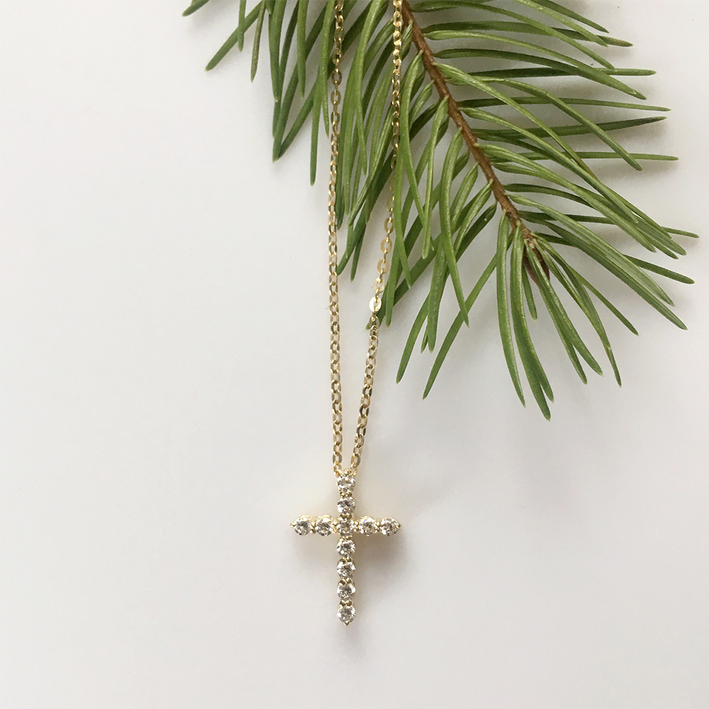 Cordelia 14k_ Bling Ring Cross Necklace Proposal 1