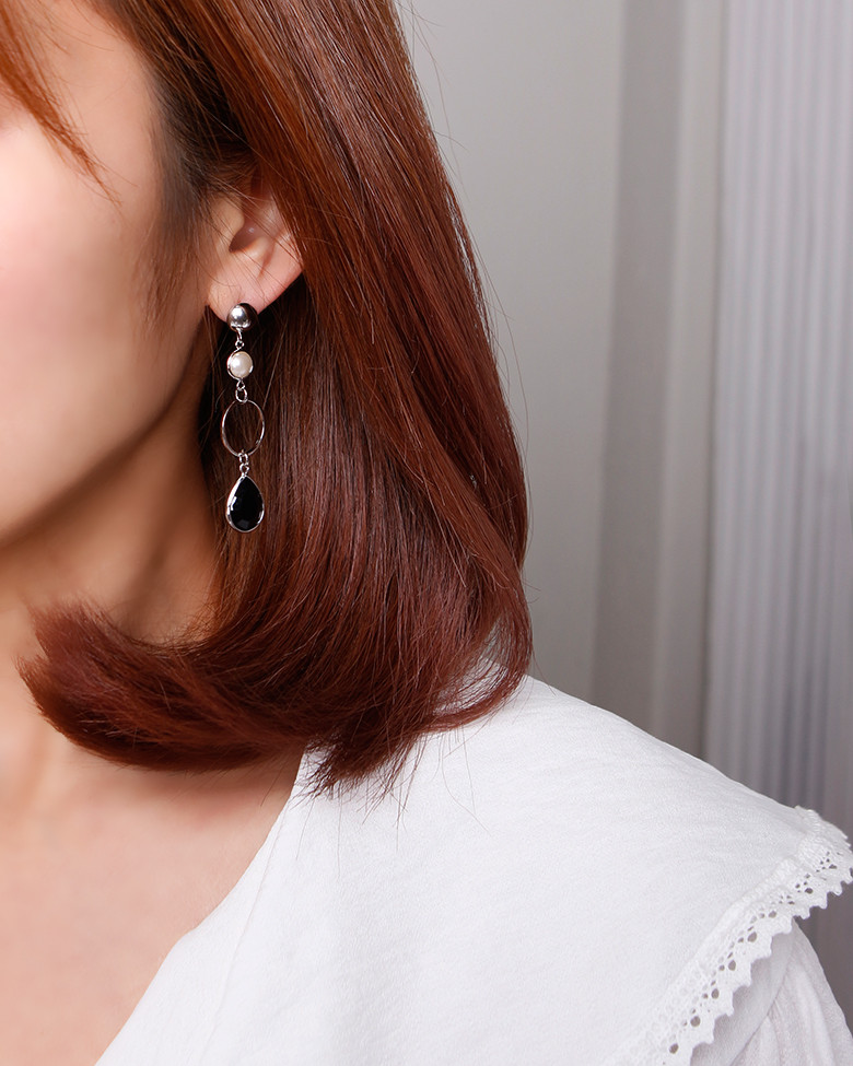 Attractive drop drop crystal earrings elegant jewe