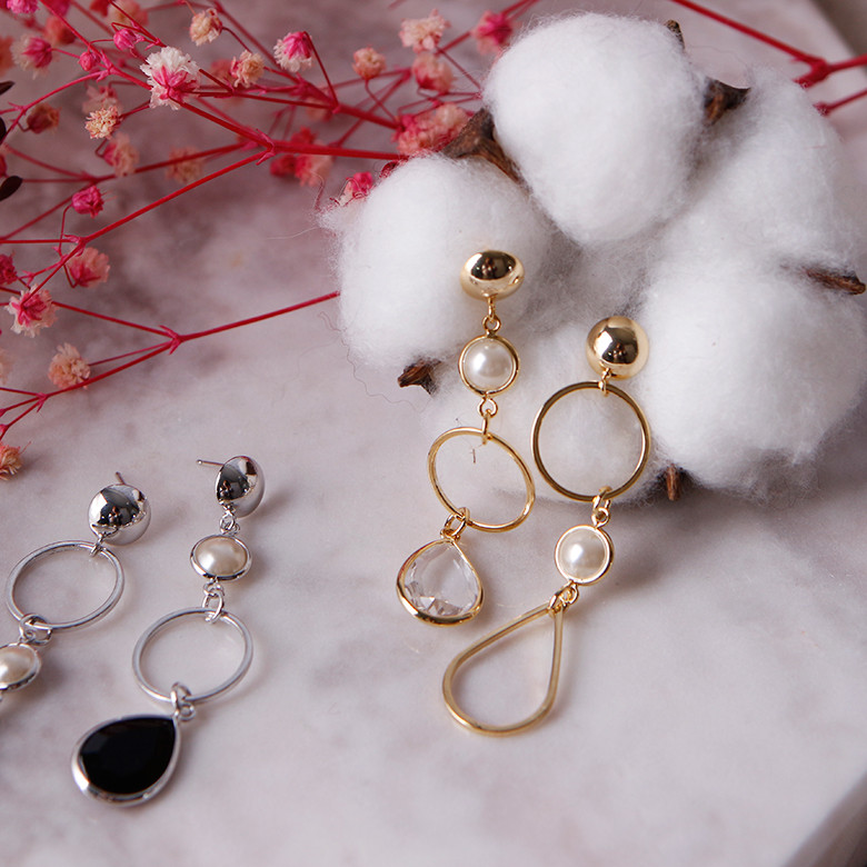 Attractive drop drop crystal earrings elegant jewe